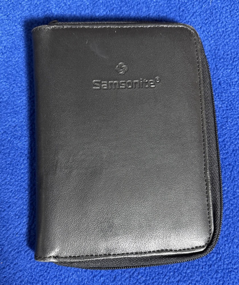 SAMSONITE Document & Card Holder for Passport, Black Zip Around