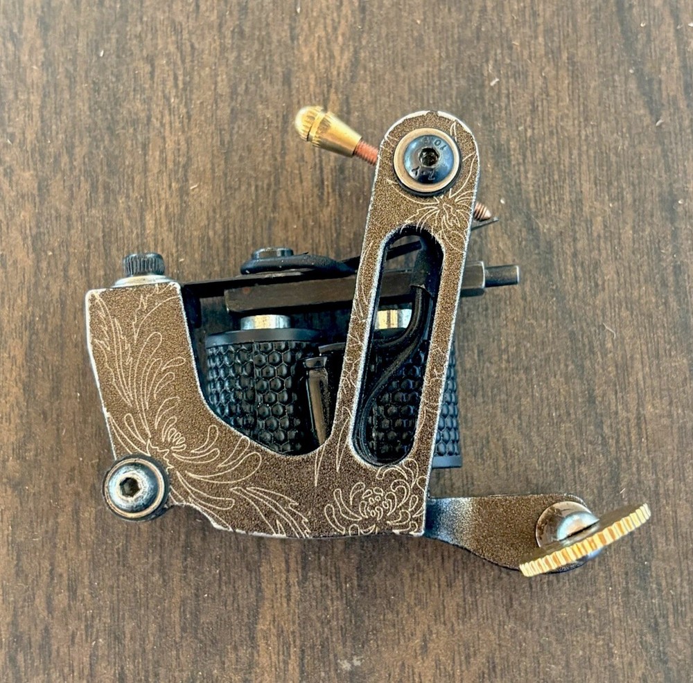 Floral Engraved Coil Tattoo Machine
