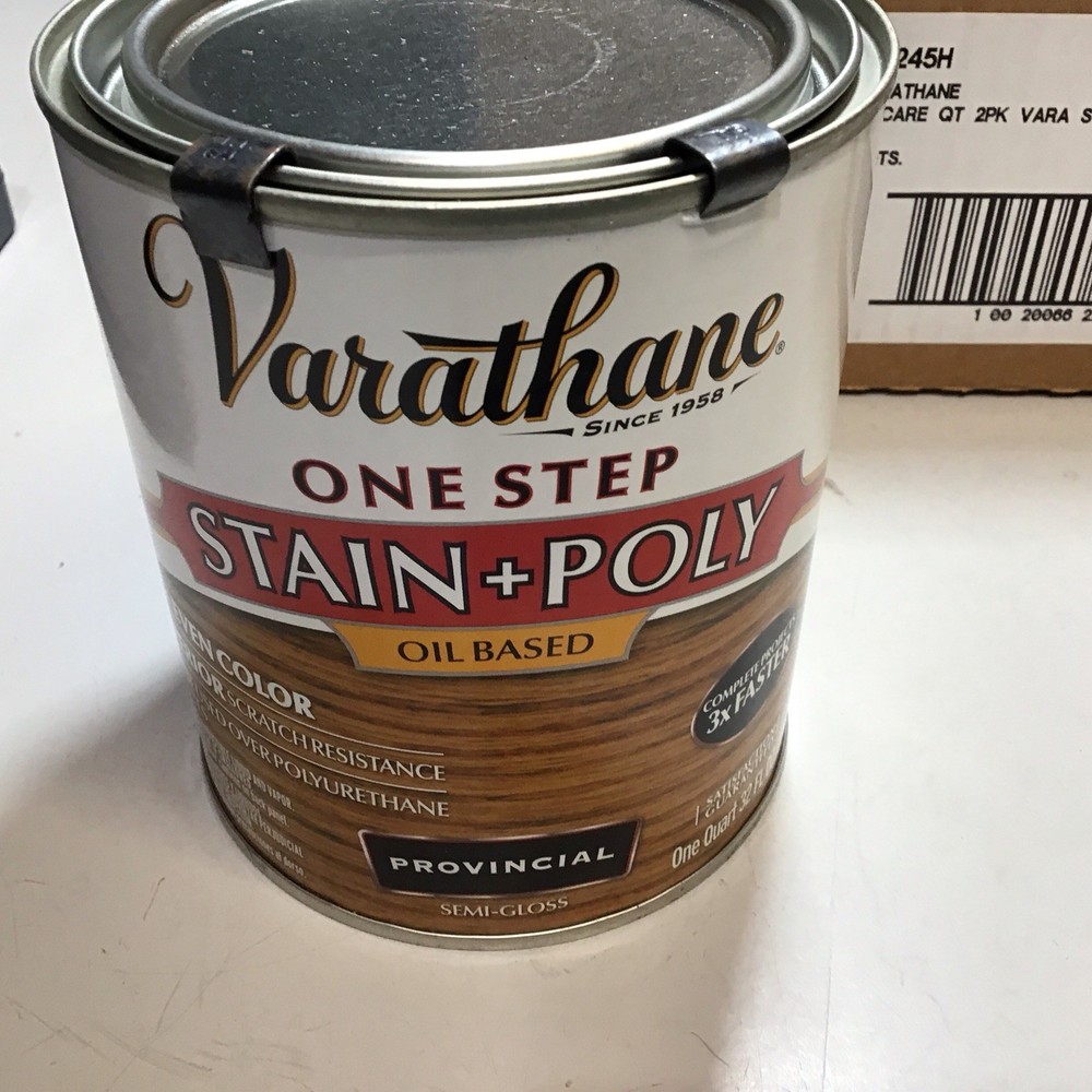 2 Cans Varathane One Step Stain + Poly Provincial Semi Gloss 32oz Ea.