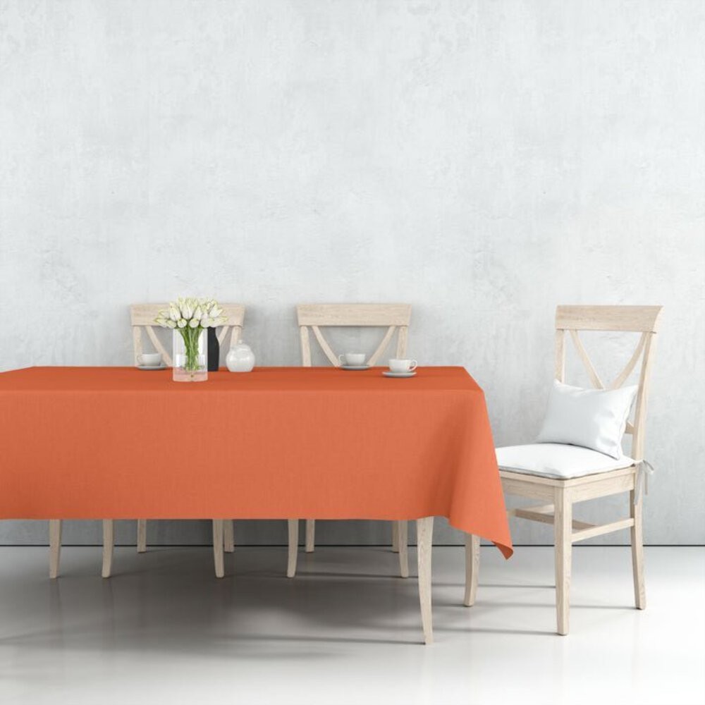Tablecover Plastic Orange Rectangular 54'' X 108'' 1 Pack