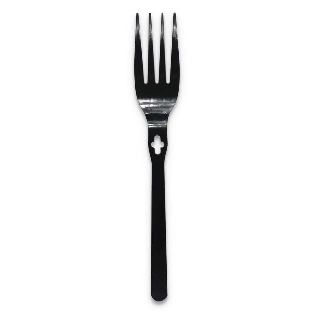 WeGo Fork WeGo Polystyrene, Fork, Black, 1000/Carton