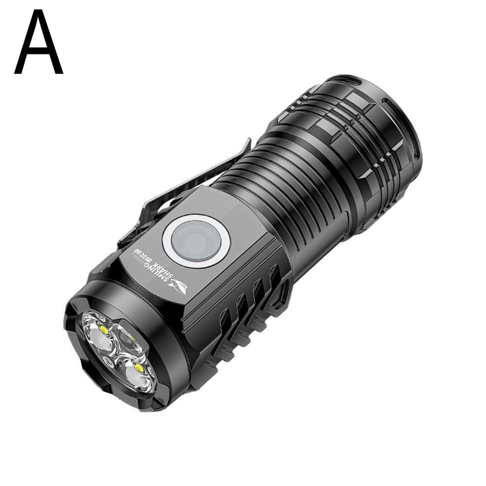 Mini Super Bright LED Flashlight Keychain Pocket Torch USB-Rechargeable Portable