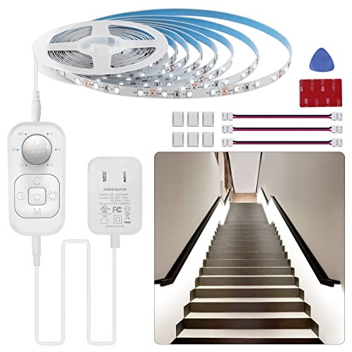 Motion Sensor Lights Indoor Plug-in LED 16.4FT 1 PACK Cold White 16.4ft 1 Pack