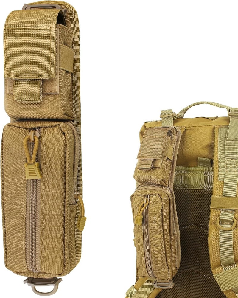 Tactical Molle Accessories Pouch for Backpack Strap, Strap Khaki