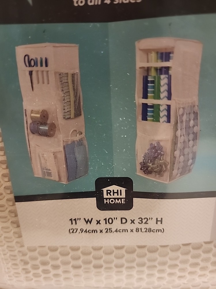 Hanging Gift Wrap Organizer 360 Spin To Access