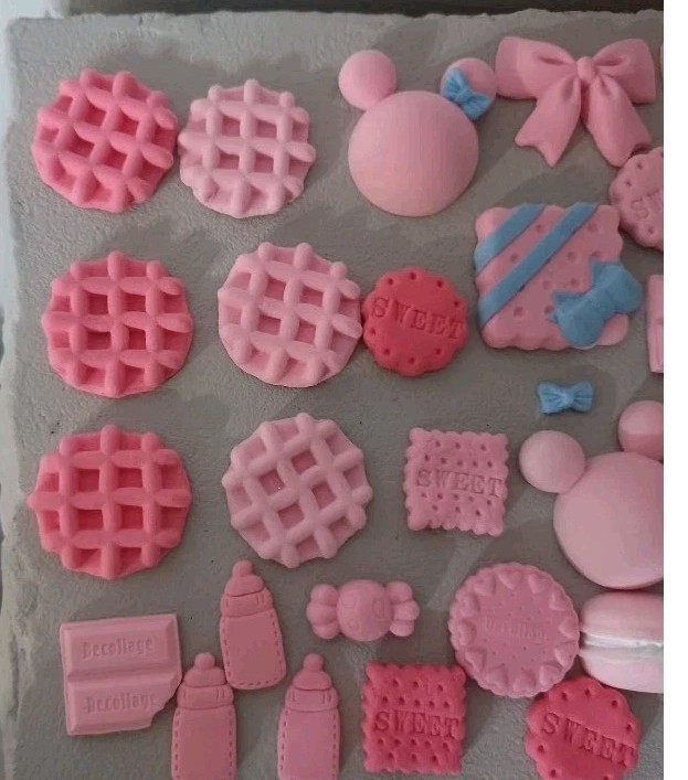 Pink DIY Crafts Decor Bows Cookies 1"