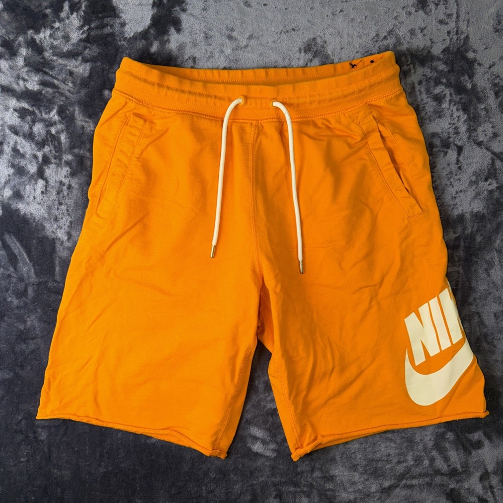 Nike Orange Cotton Shorts Size M