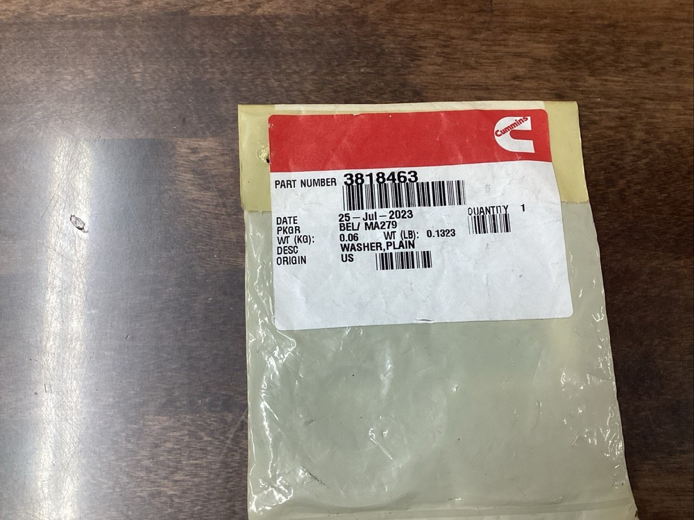 CUMMINS WASHER,PLAIN 3818463