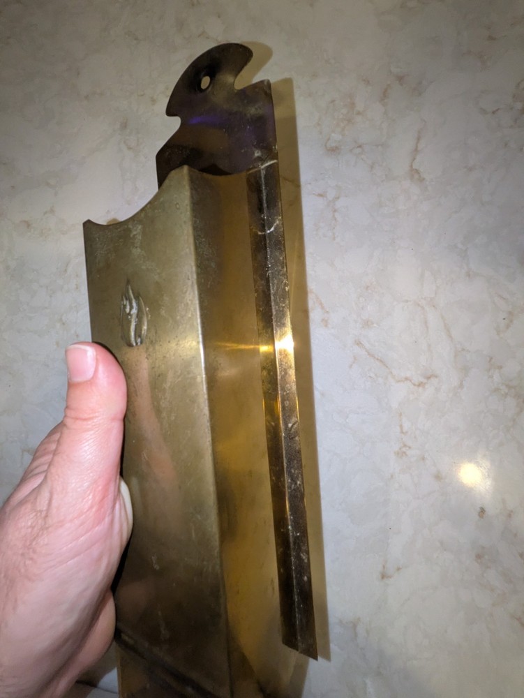 Vintage Brass Long Matchstick Holder