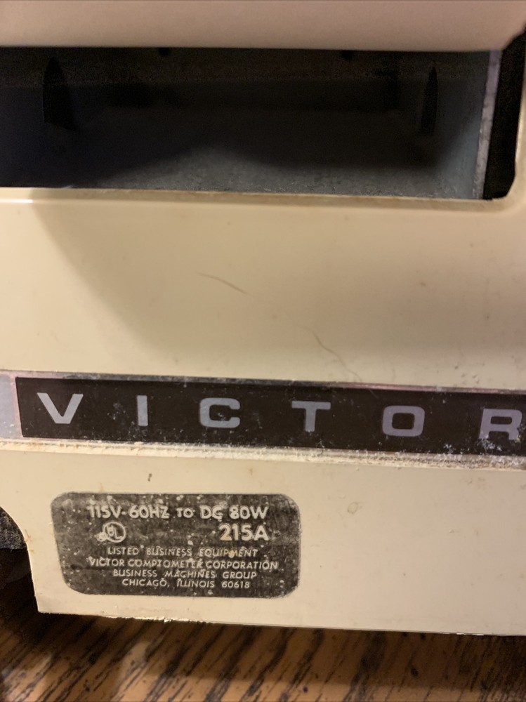 Victor Adding Machine 215A. With Dust Cover.