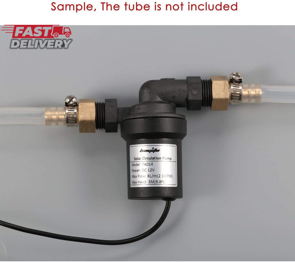 Bayite BYT-7A014 DC 12V Solar Hot Water Heater Circulation Pump Low Noise 3M Dis