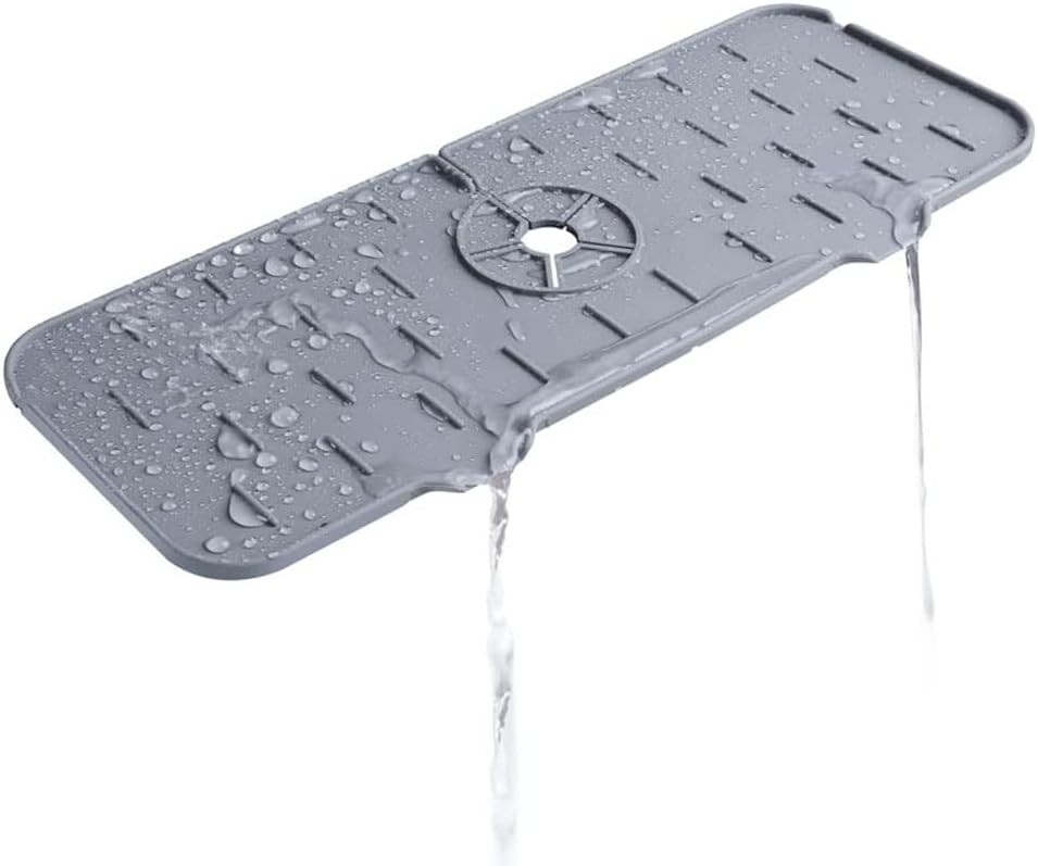 Reusable Silicone Sink Mat - Stylish Drip Protector for Kitchen & Bathroom