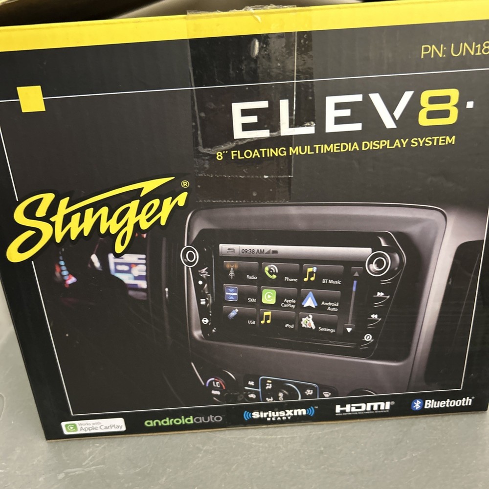 Stinger ELEV8 UN-1880 8" Touchscreen Multimedia Receiver/ Display System