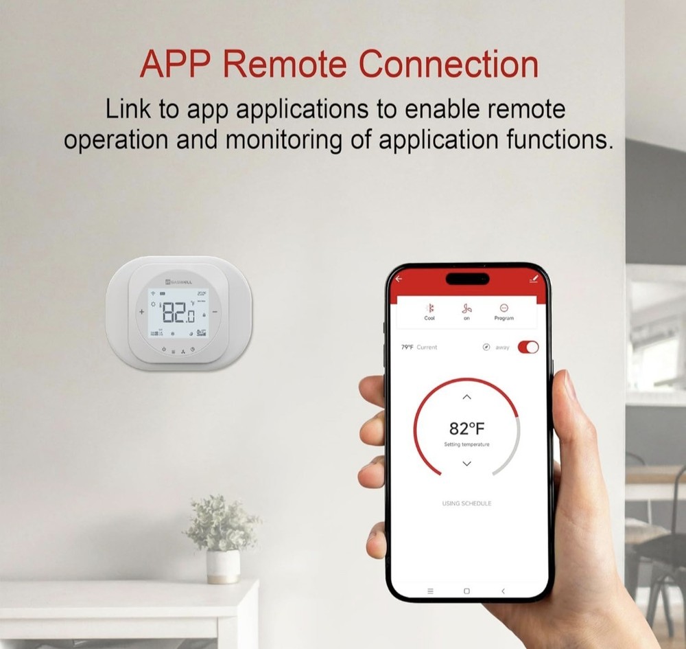 Smart WiFi Thermostat for Home, Programmable Thermostat with C-Wire Adapter