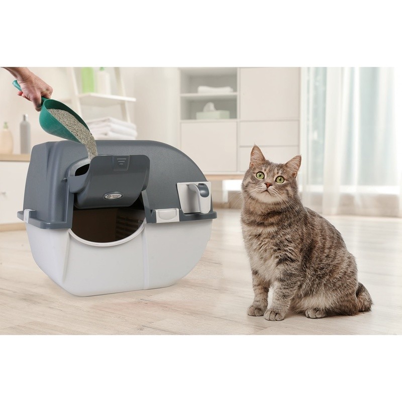 Self Cleaning Cat Litter Box Automatic Odor Control Easy Fill Regular Size New
