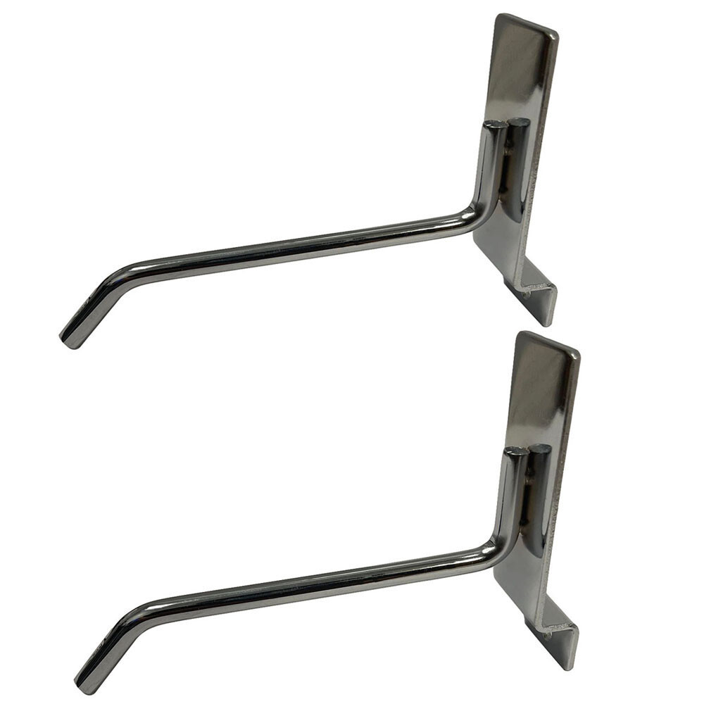 4" Slatwall Hooks,Chrome,Hanger Display,Display Panel Hooks Wire Metal 12 Pc Set