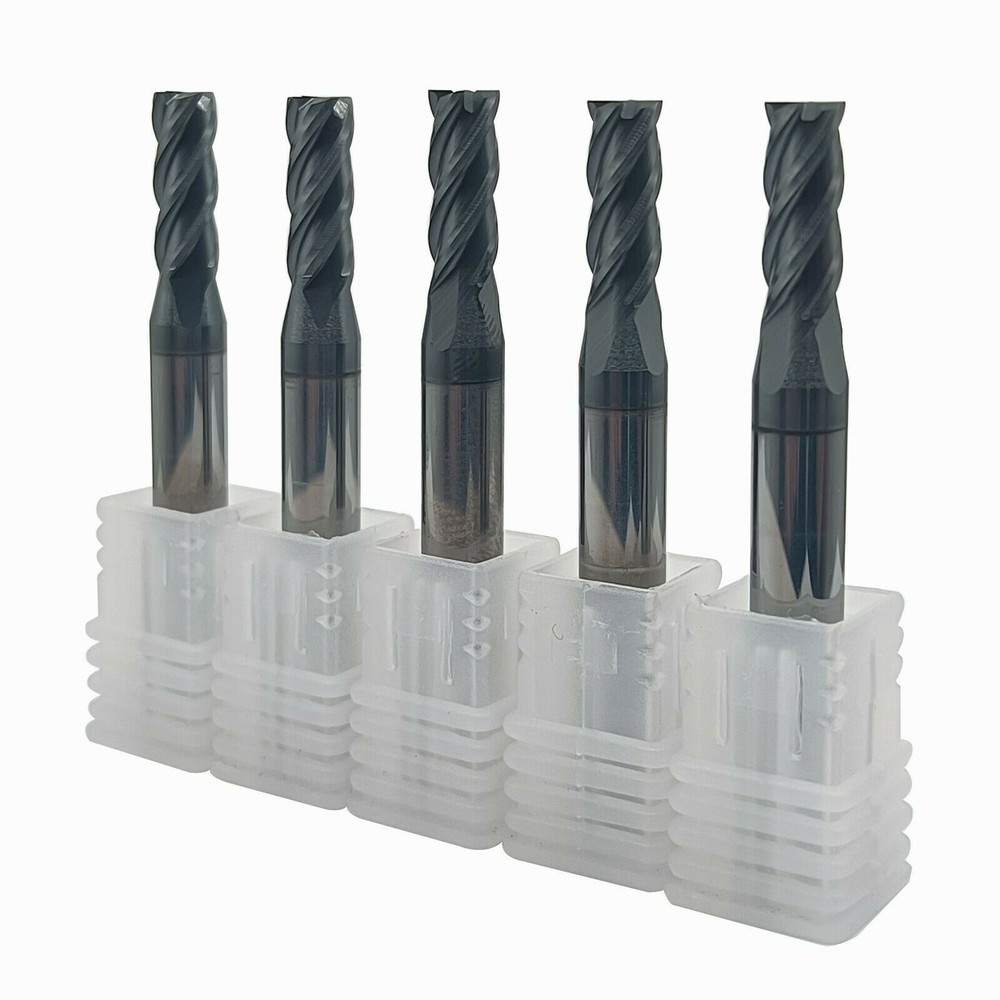 5pcs HRC60 D5 - 4F 5mm Solid Carbide Tungsten steel bits End mill Compression