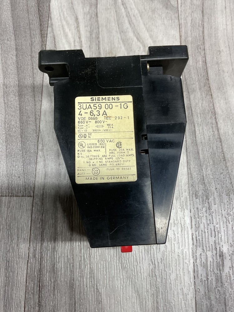 Siemens Solid State Overload 3UA59 00-1G, Range 0.4-0.63A, #4015PT176