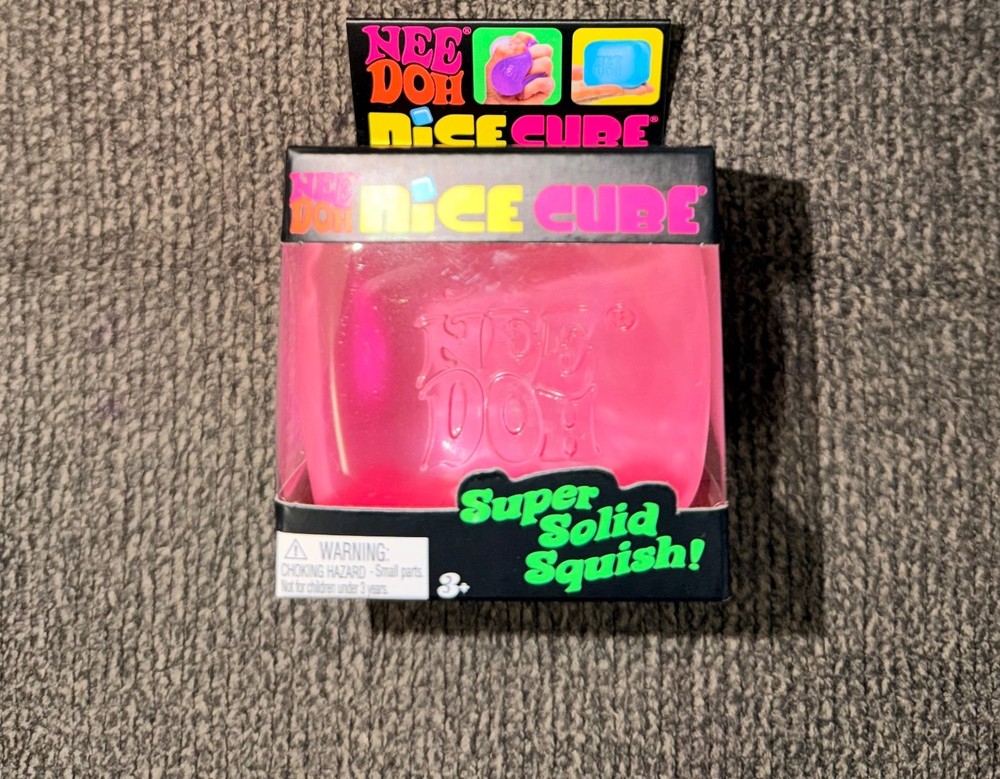 NeeDoh Nice Cube Super Solid Squeezable Sensory Toy (Choose your Color!)