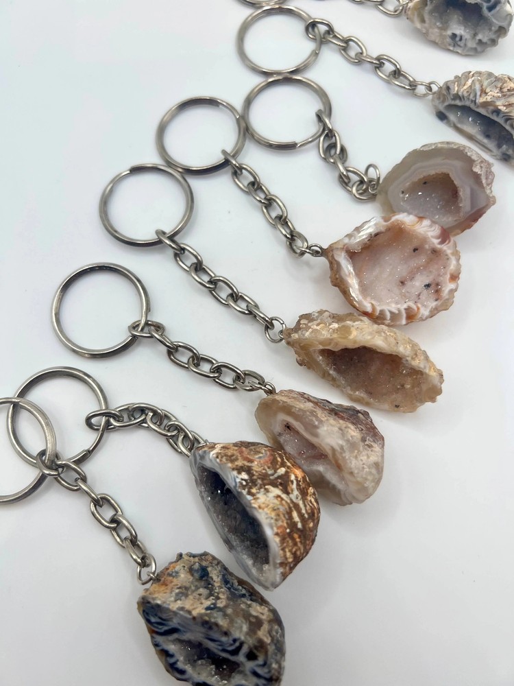 Agate Crystal Keychain