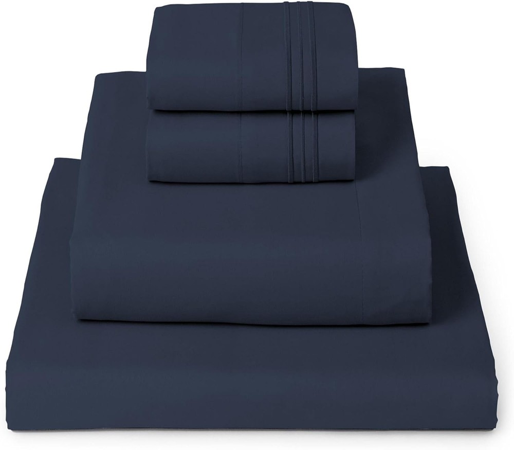 Queen Sheets Set - 4 PC Iconic Collection Bedding - Hotel Luxury, Extra Soft