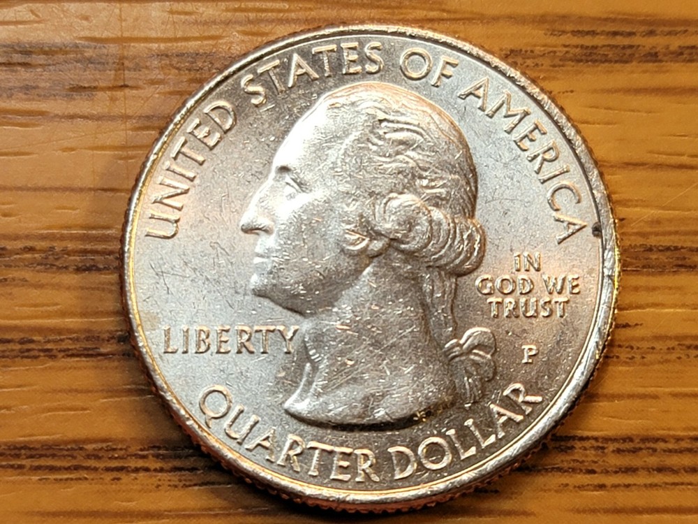 2019-P Lowell ATB Quarter with Die Chips Mint Error.