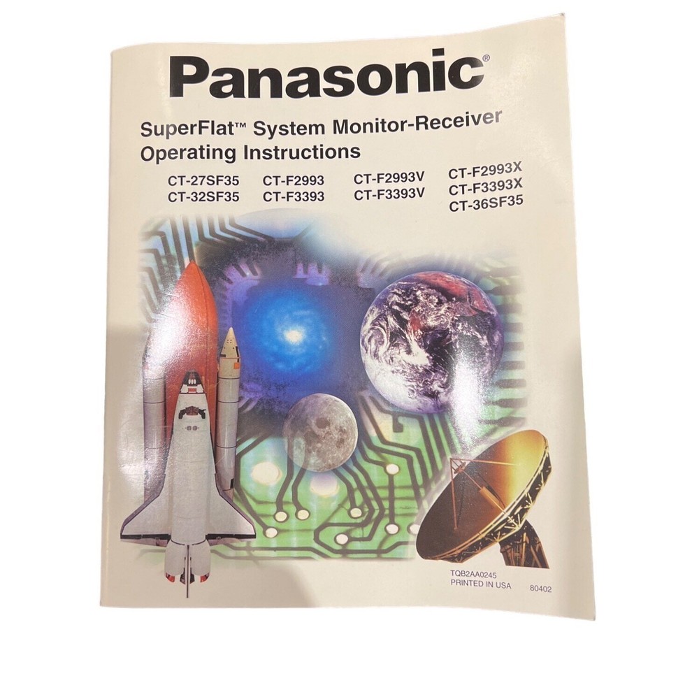 Panasonic Booklet Operating Instructions SuperFlat System Monitor-Receiver