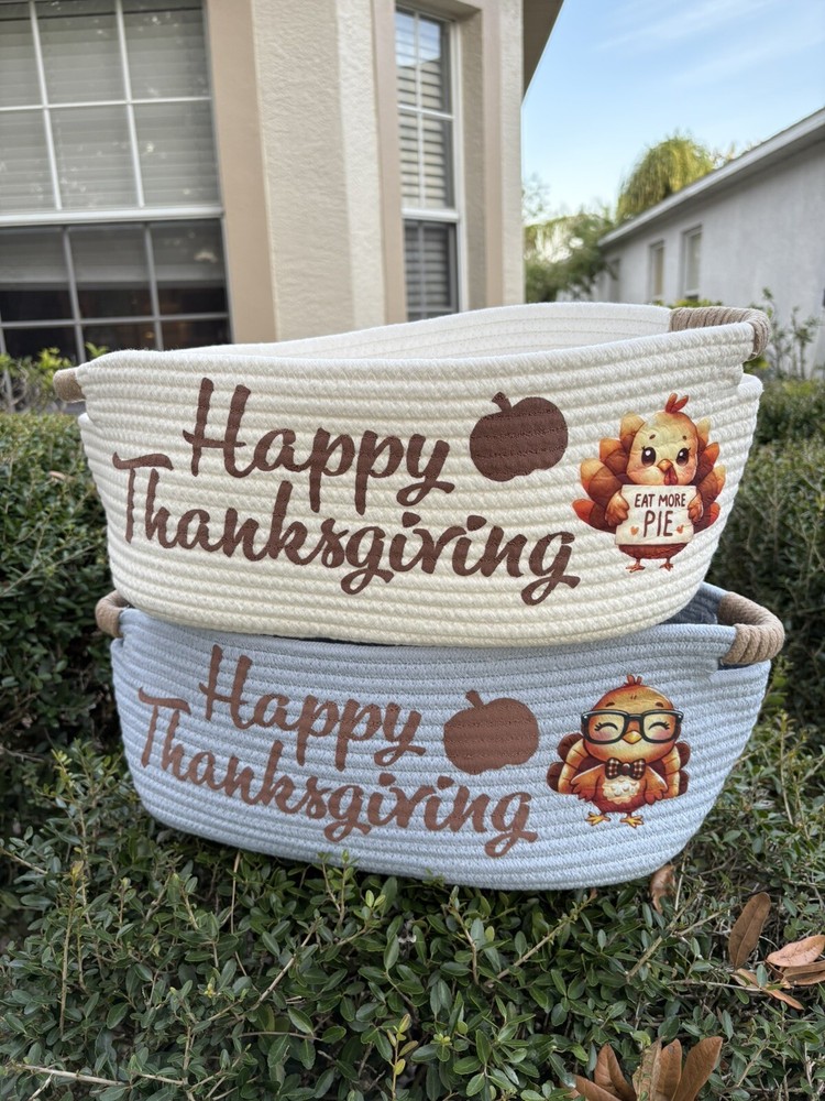 Thanksgiving Bread Basket Boojee Turkey Bread Table Cute Container Dinner Gift