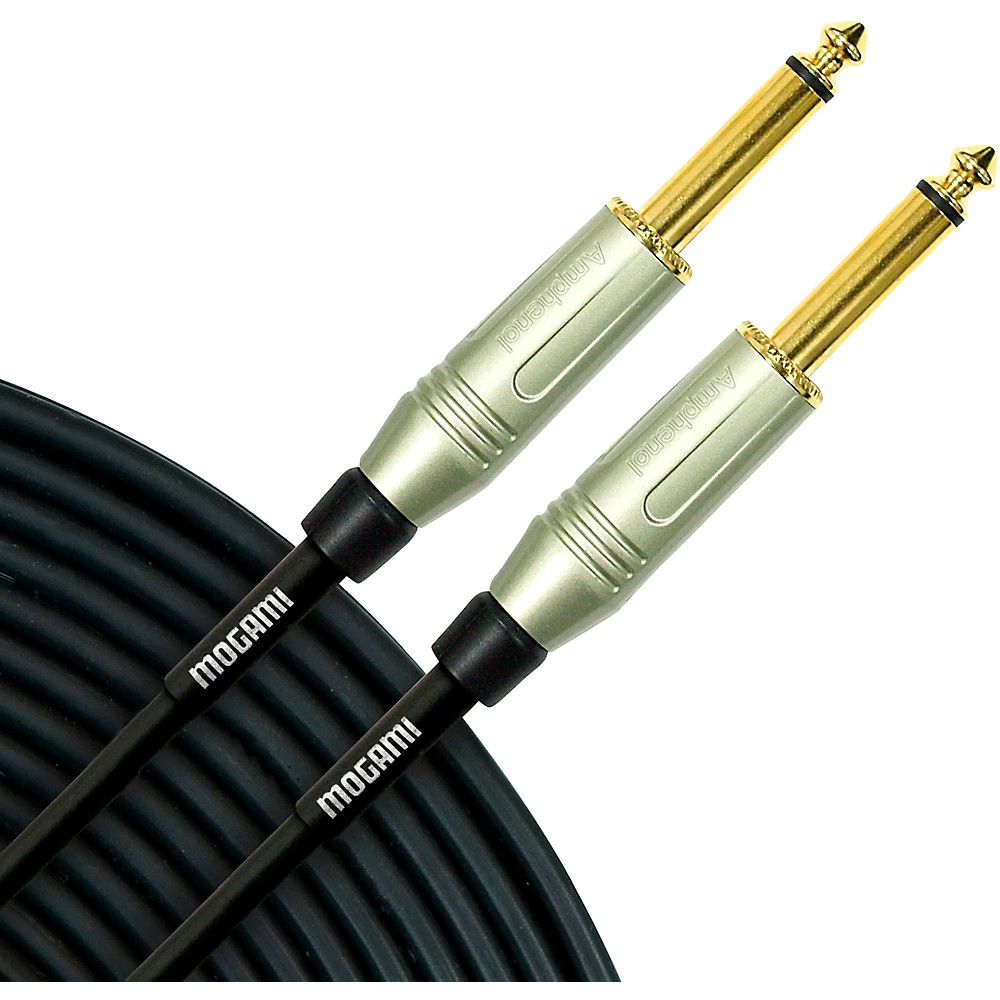 Mogami Silver Series 1/4" Straight Instrument Cable  8 in.
