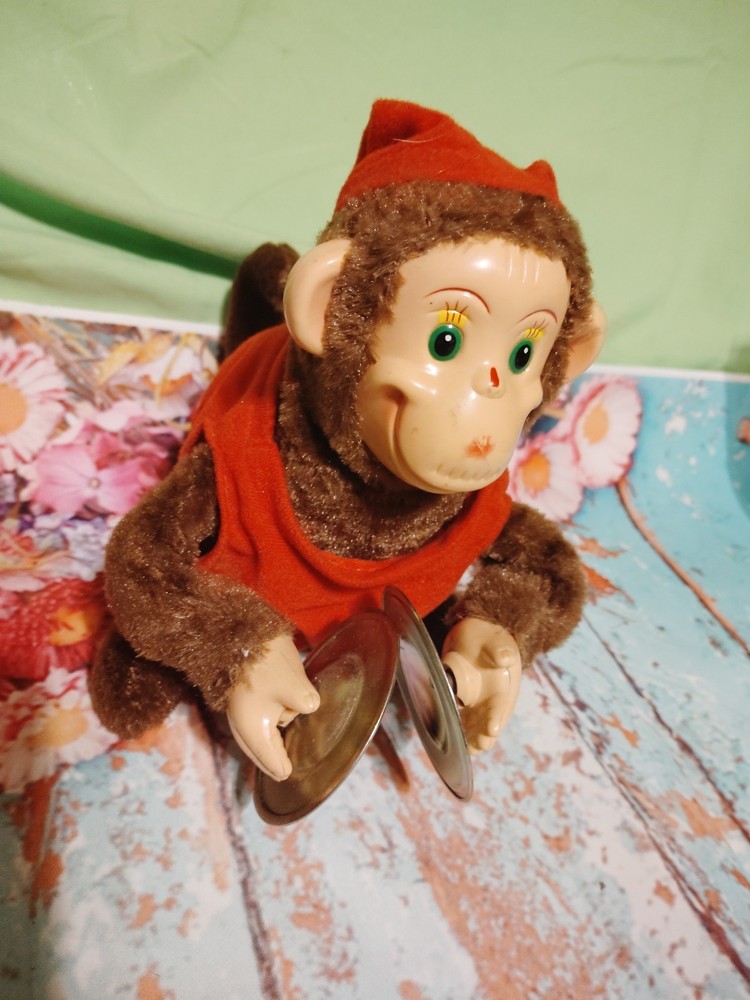 monkey with cymbals toy