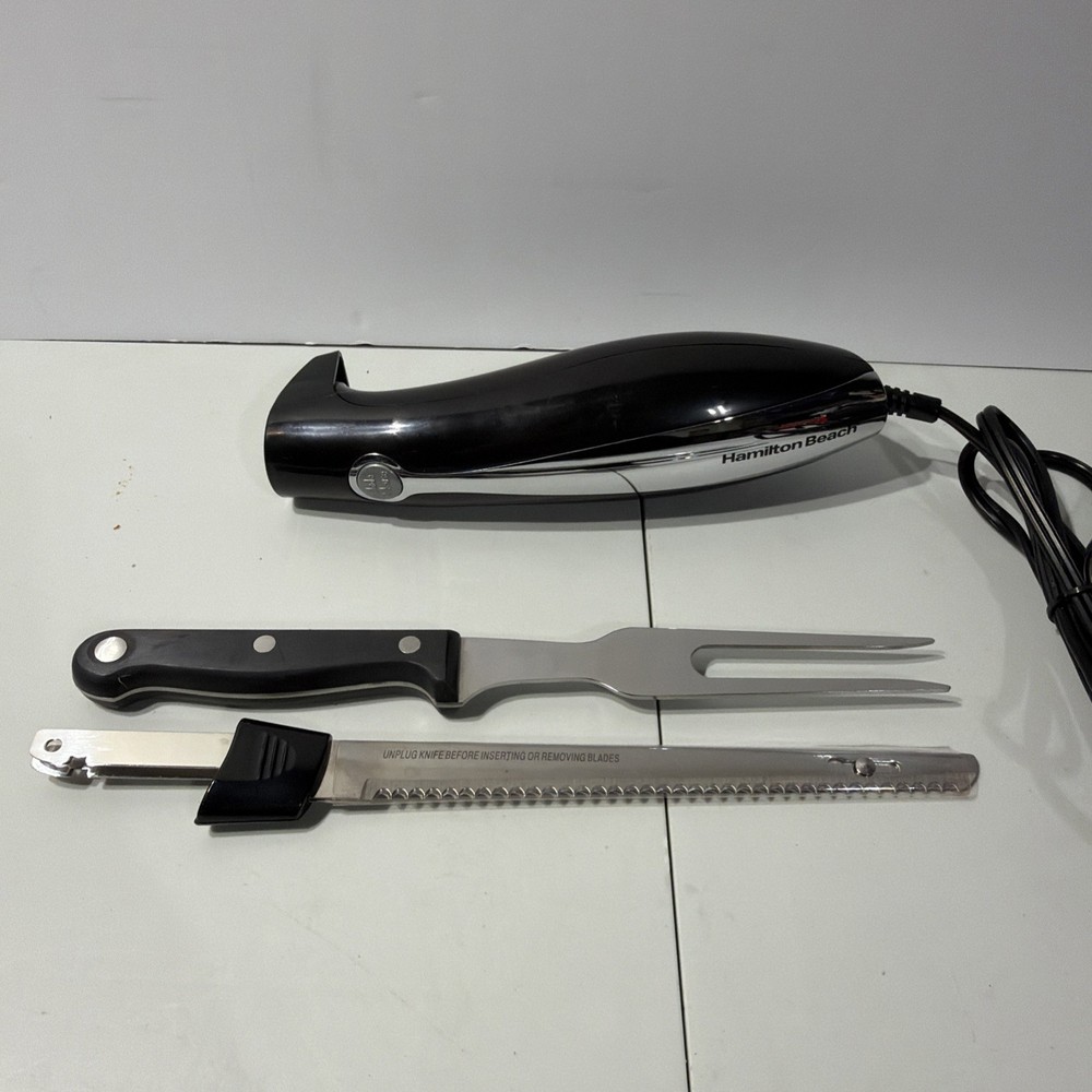 Hamilton Beach Electric Knife w/ Fork & Case