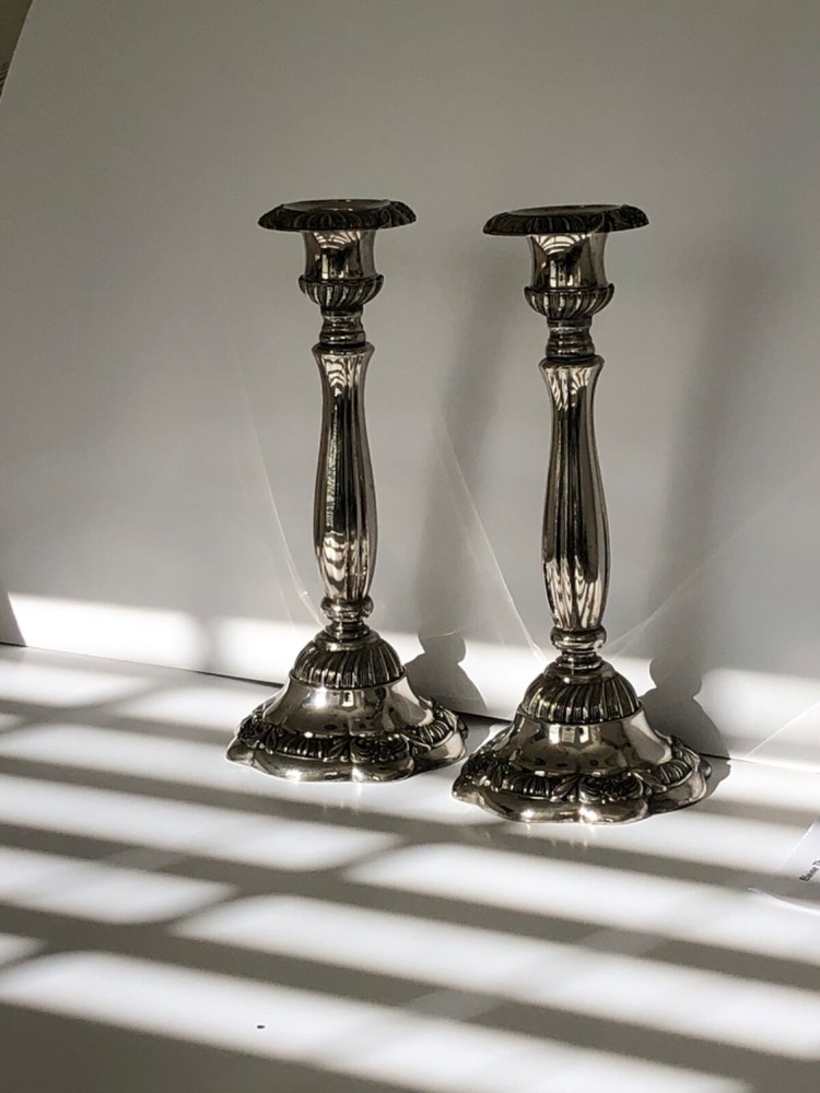 Godinger Silver Candleholders with beautiful design.