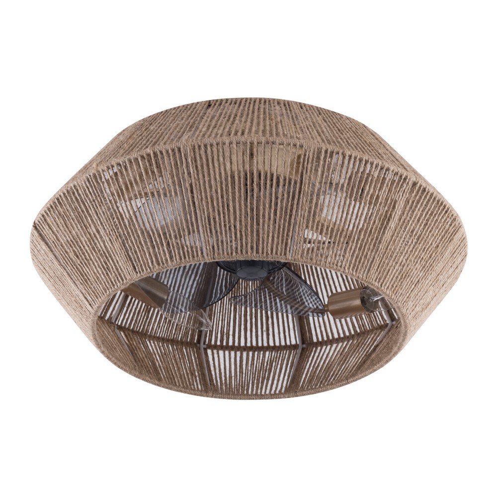 Low Profile Ceiling Fan Caged Flush Mount Ceiling Fan Light With Remote Control