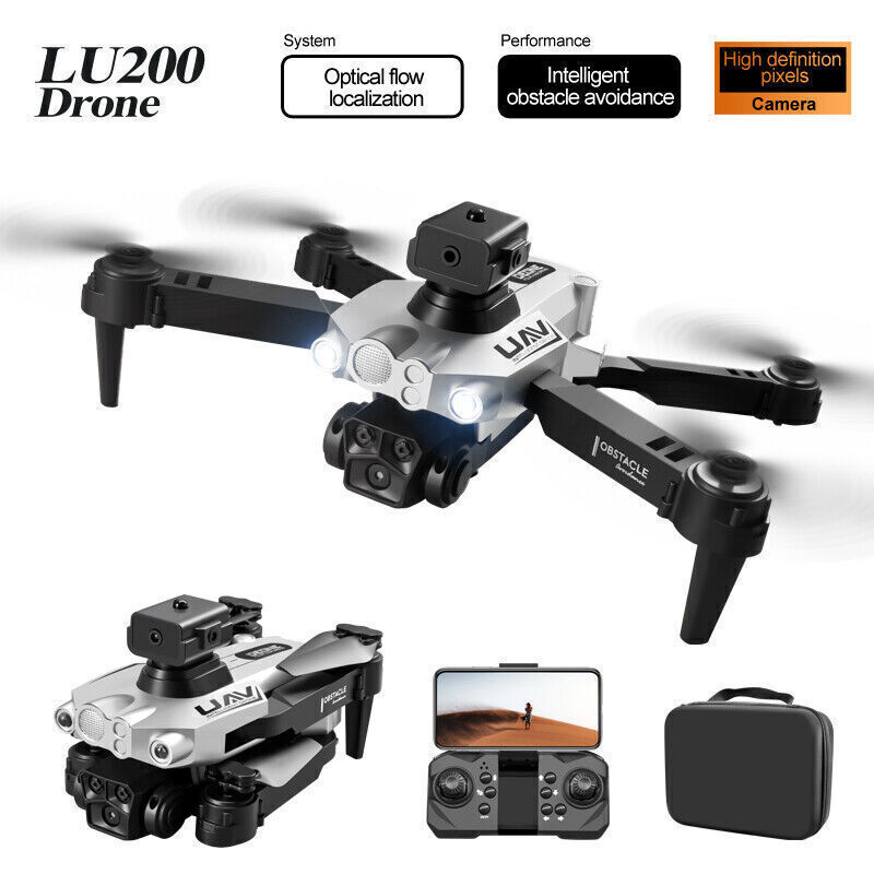 LU200 Drone WIFI FPV Optical Flow 4K Dual Camera Obstacle Avoidance Quadcopter