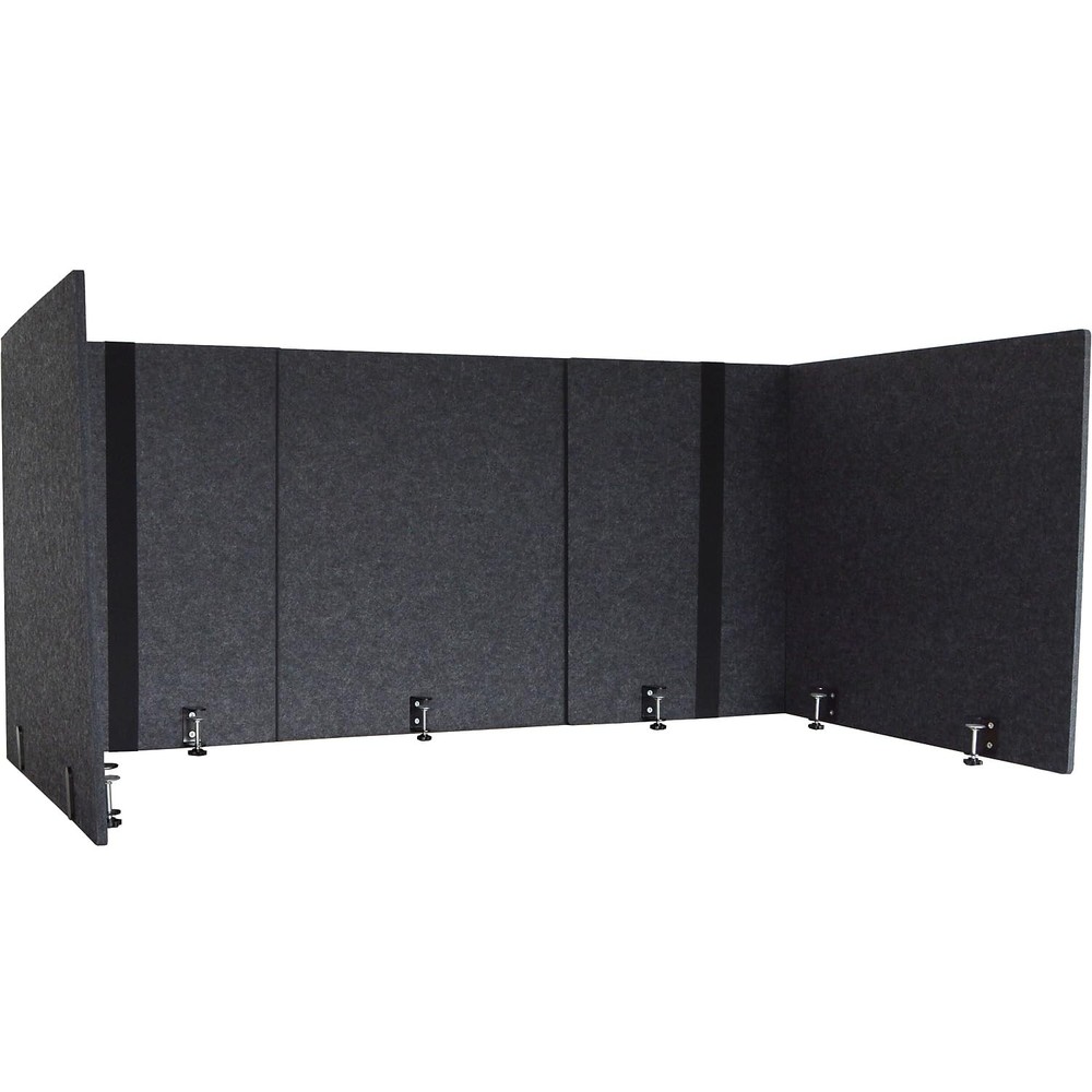 LUMEAH ADJUSTABLE DESK SCREEN WITH RETURNS POLYESTER ASH LUAD48301A