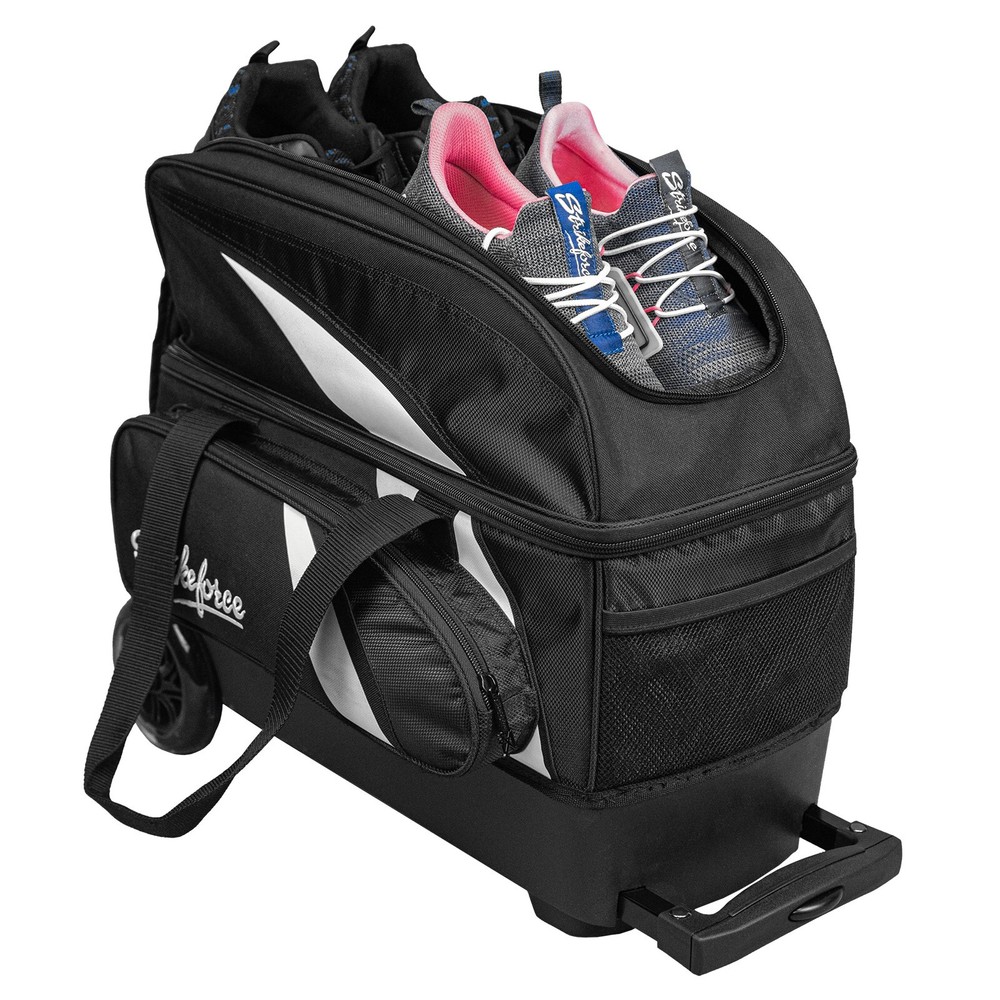 KR Strikeforce Cruiser Smooth Black/White 2 Ball Roller Bowling Bag