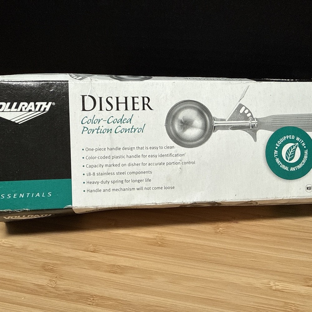 Portion Control Disher White Spring Loaded 5 1/3 oz Portion Control Plate