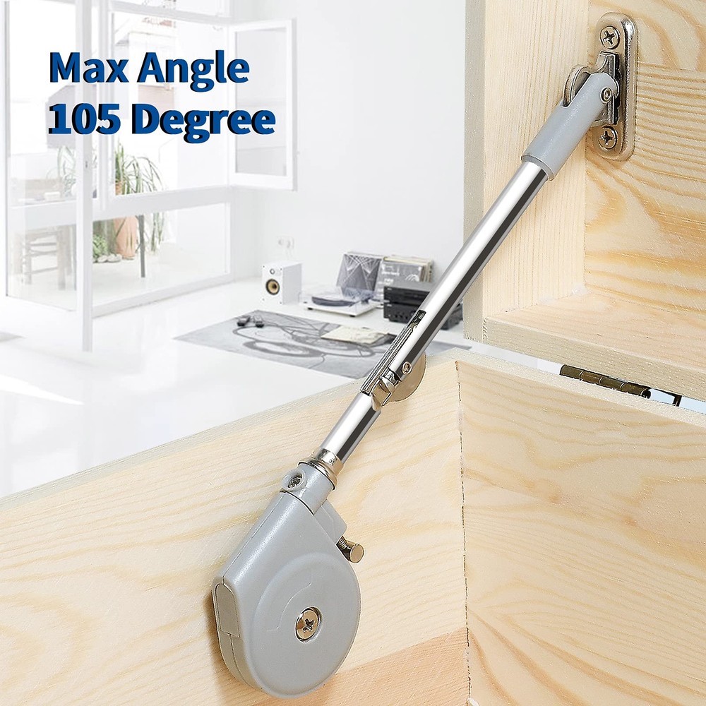 RUYUFE Lid Stay 105 Degree Open with Soft Close, Support for 1 Pack, Gray