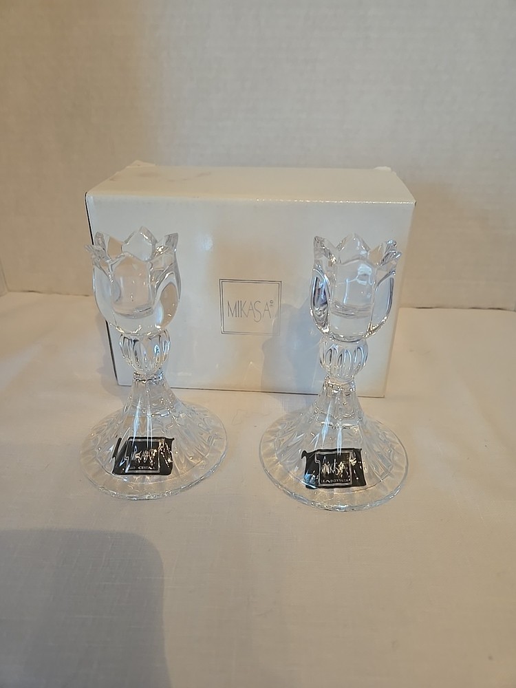 Mikasa Spring Ritual Candlesticks New In Box