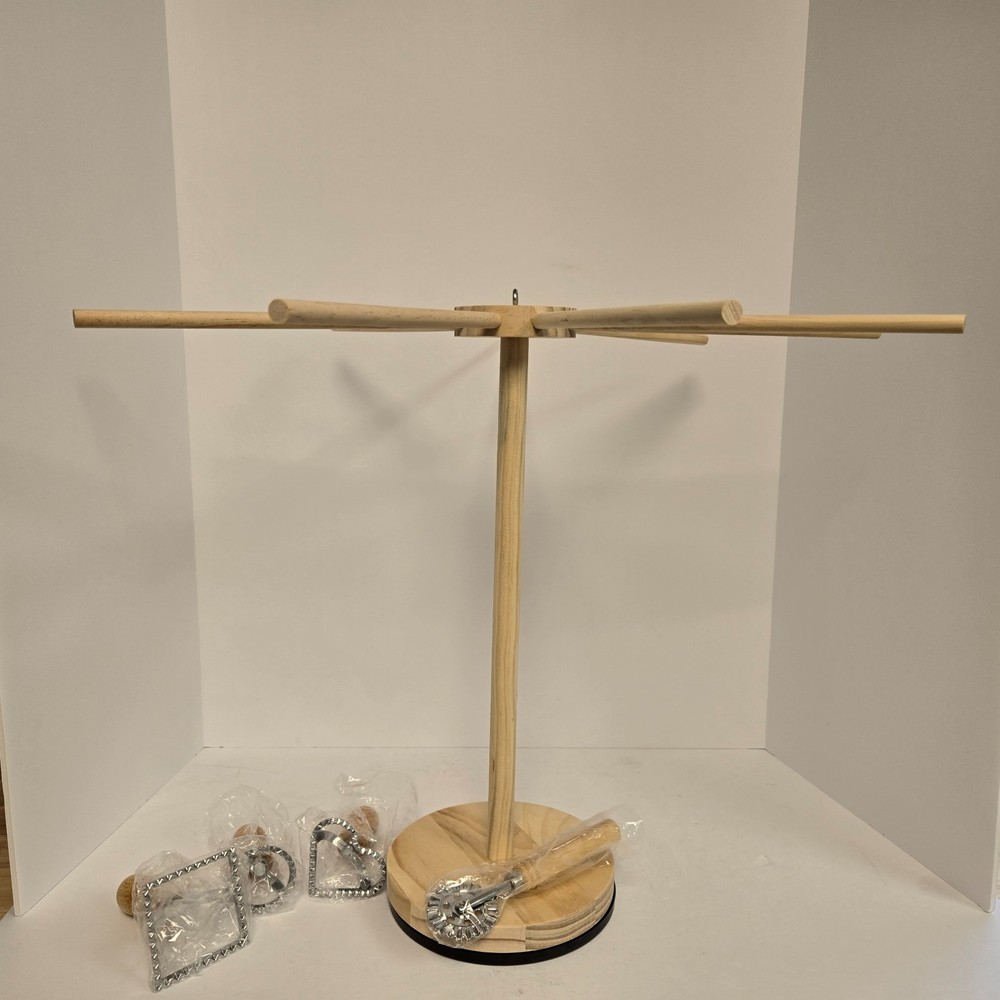 Rotating Pasta Drying Rack with tools