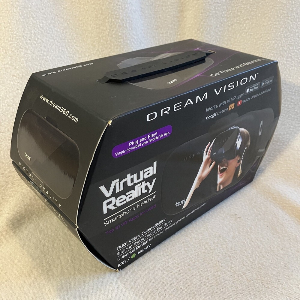 Tzumi Dream Vision Pro Virtual Reality Headset with Bluetooth - IOS Ready