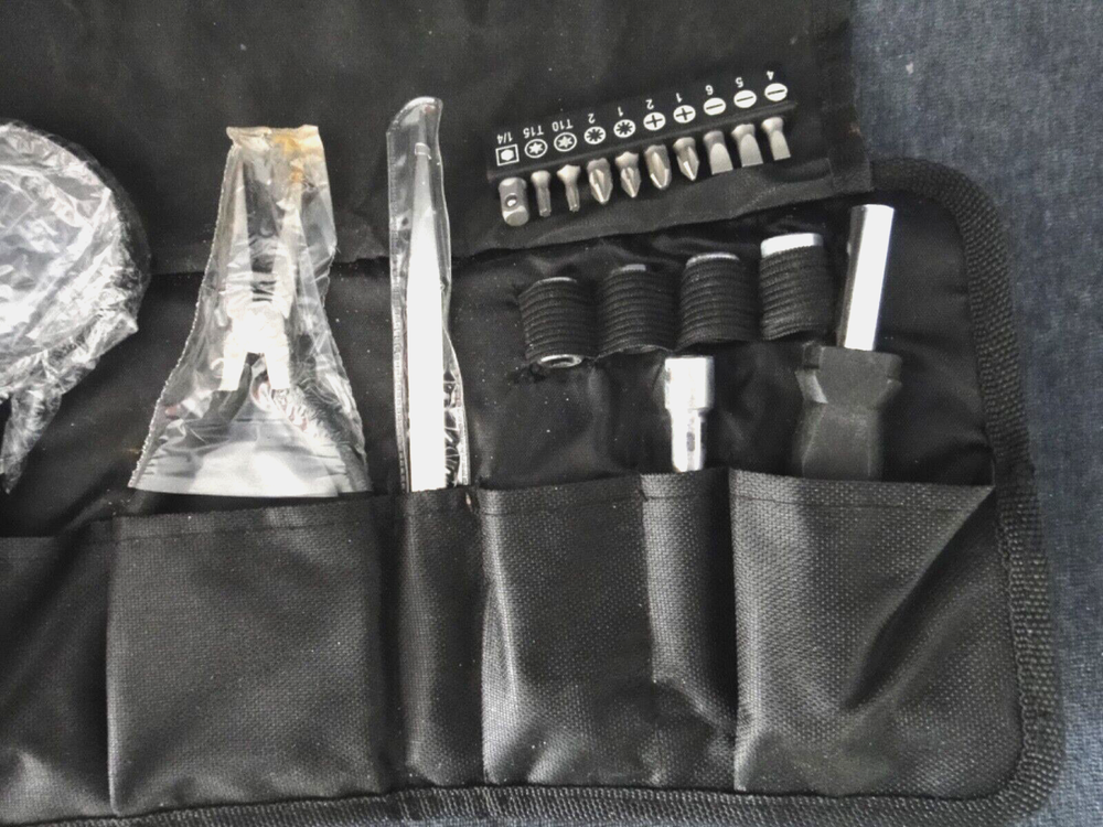 Multitool Set in Black Cloth Pouch