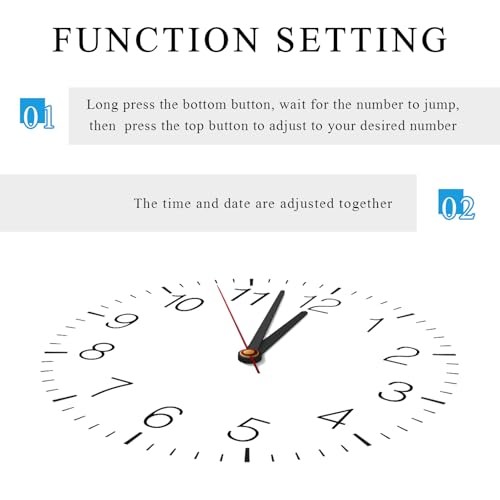 Car Dashboard Digital Clock, Mini Electronic Clock Battery Operated with Black