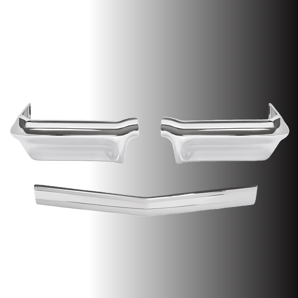 Chrome Front Bumper Panel Replacement Triple Set For Chevy Impala 1963 3PCS