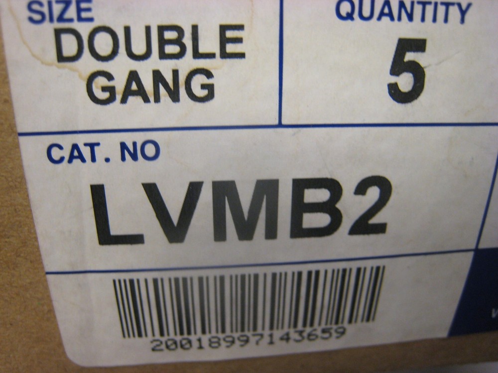 5-PACK Arlington 2-GANG Low Voltage Bracket For New Construction LVMB2~Class 2
