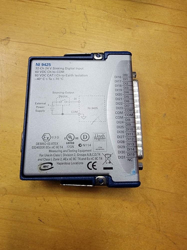 National Instruments NI-9425 cDAQ Sinking Digital Input Module, 24V 32ch