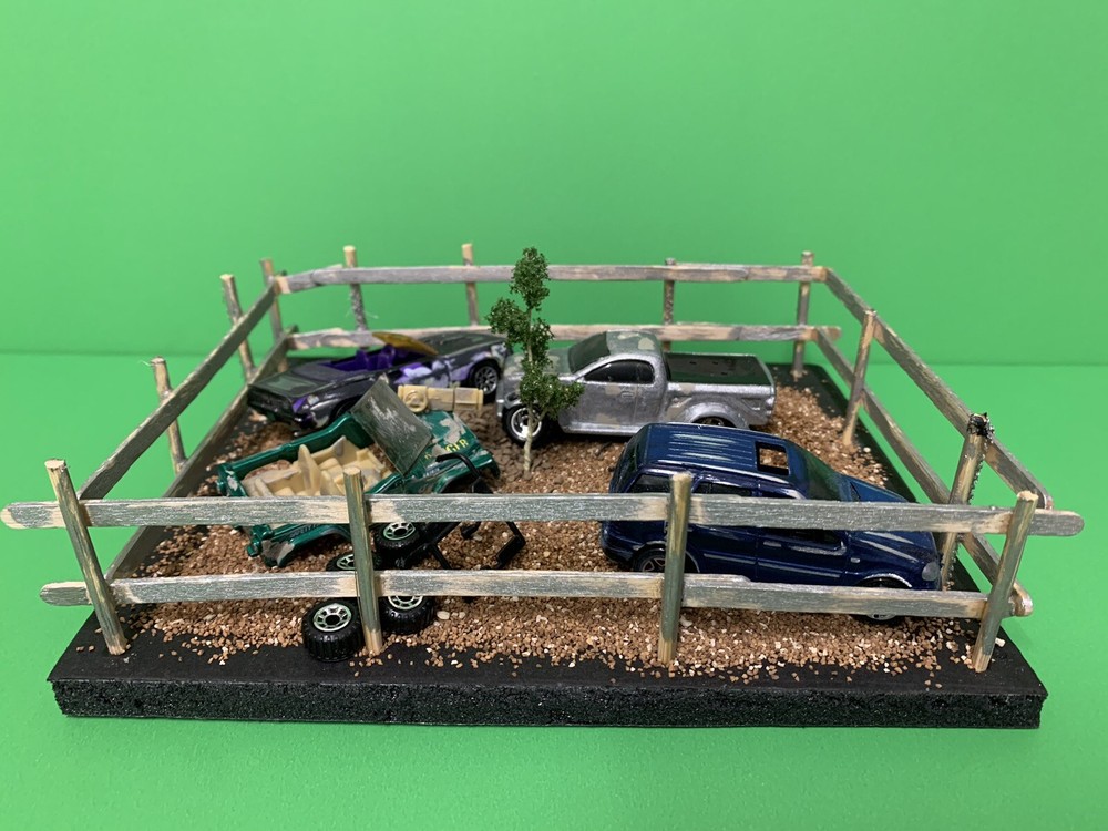 Built from Scratch 1/64 Scale Art Diorama – “Lone Tree Grave Yard”