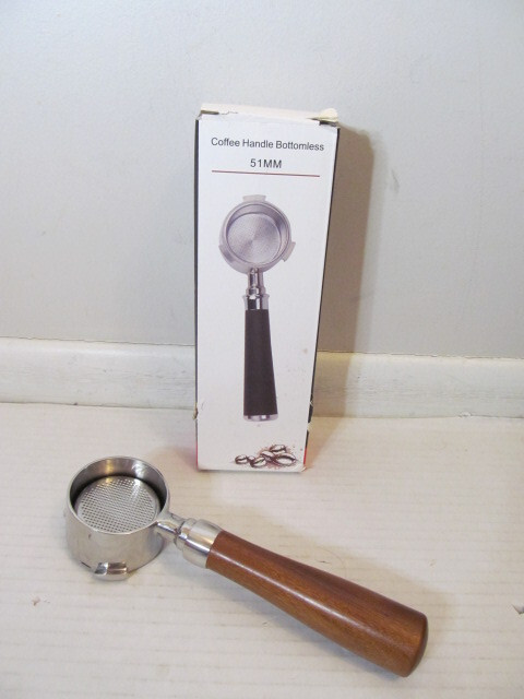 Coffee Handle Bottomless 51mm with Wooden Handle