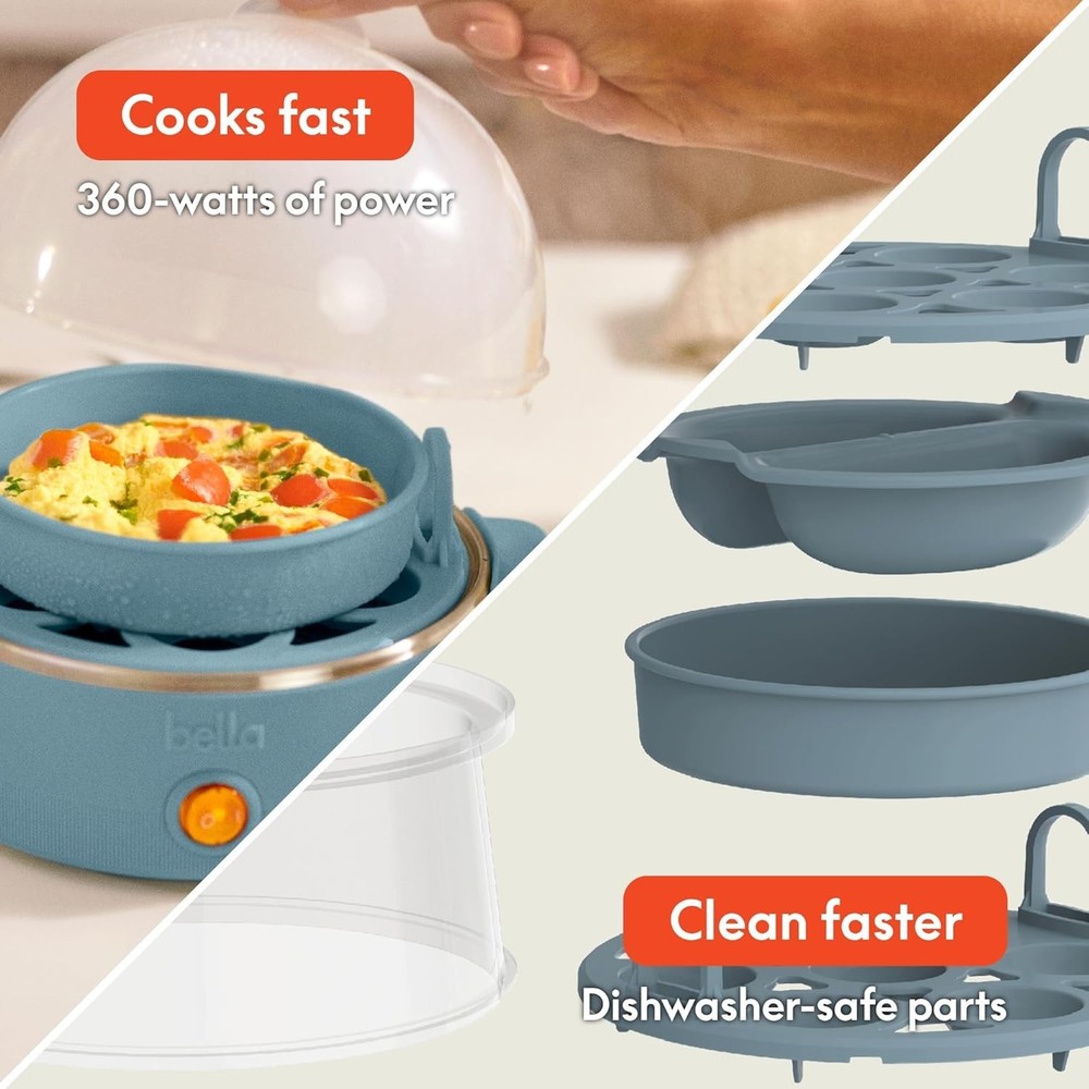 Electric Egg Cooker, 14 Eggs Capacity Tray, Double Stack, for Poached, Scrambled