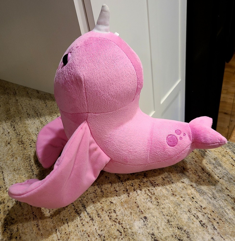 Fingerlings HUGS - Rachael Pink- Interactive Plush Narwhal Light upTested Works